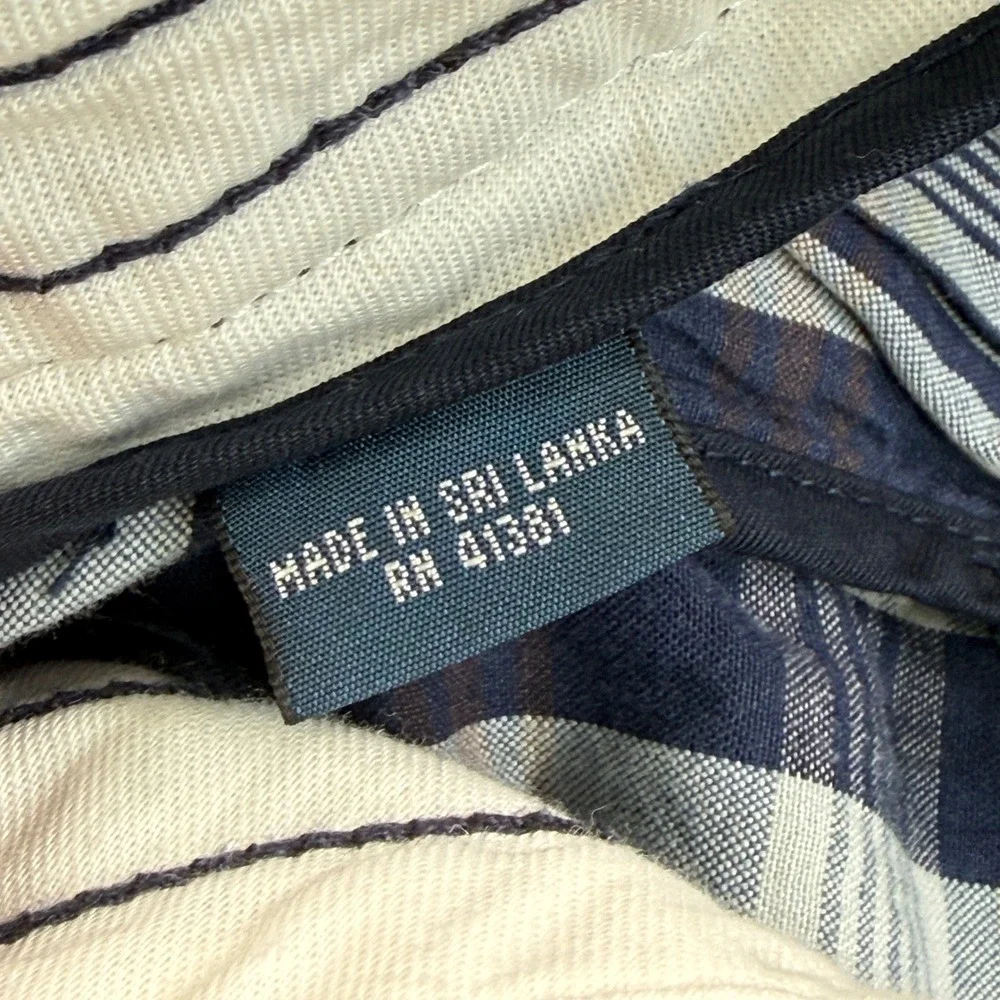 Polo Ralph Lauren Mens Size 42 Cargo Shorts Navy Blue Plaid Cotton Utility